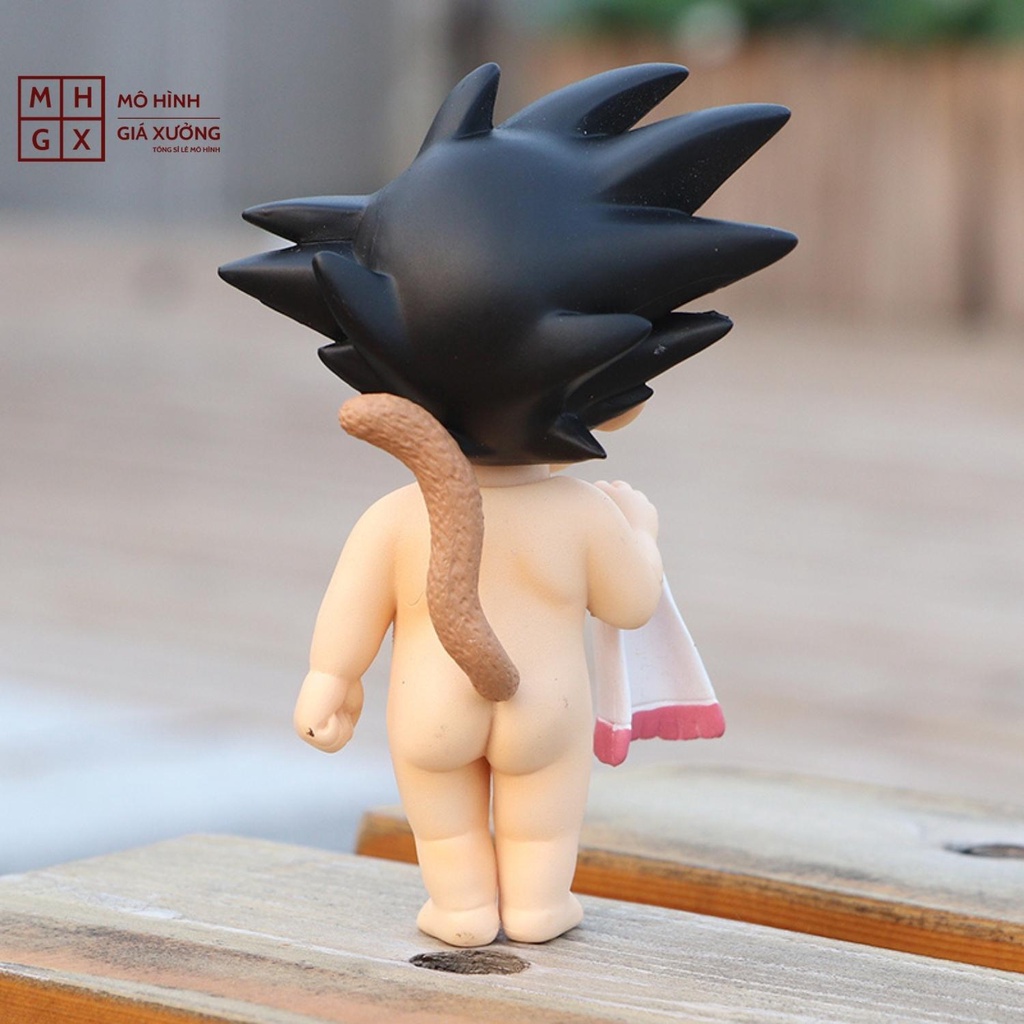 Siêu dễ thương Mô Hình Son Goku Hồi Bé Cởi Chuồng- Cao 10cm - Tượng Figure Songoku Dragonball