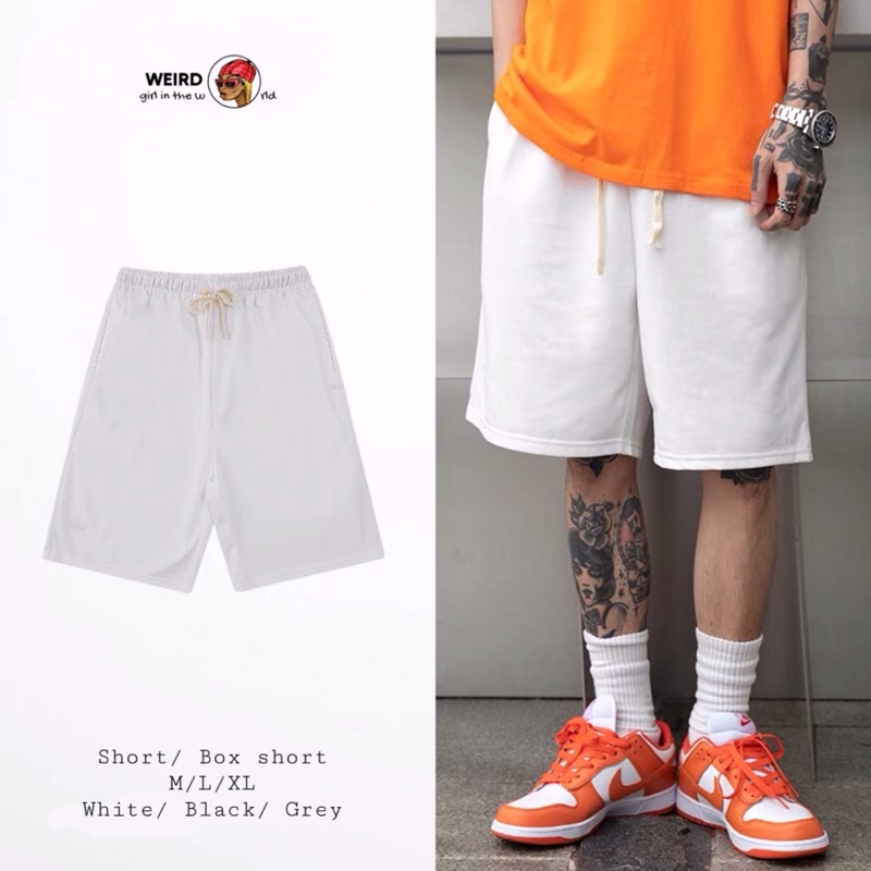 Quần short vải trơn và kaki túi hộp quần đùi lửng unisex nam nữ phong cách streetstyle hiphop hàn quốc