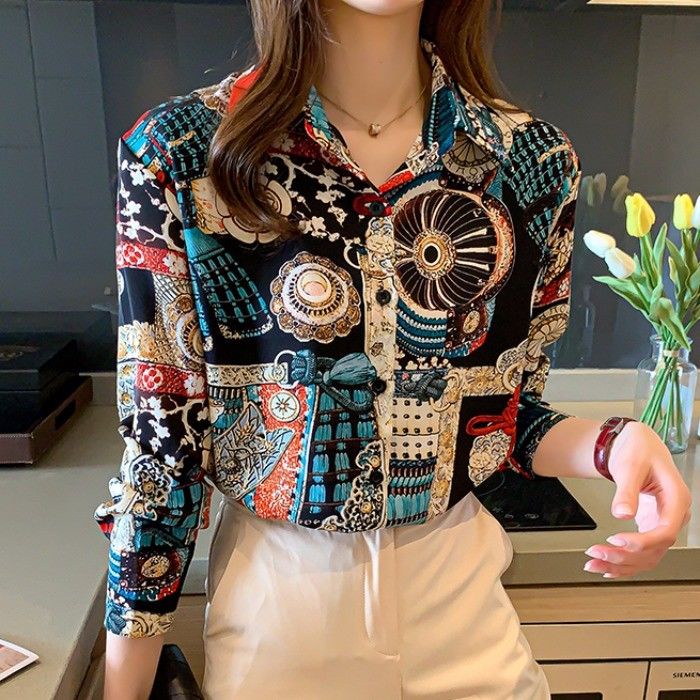 Áo Sơ Mi Tay Dài Phong Cách Vintage Mới 2022