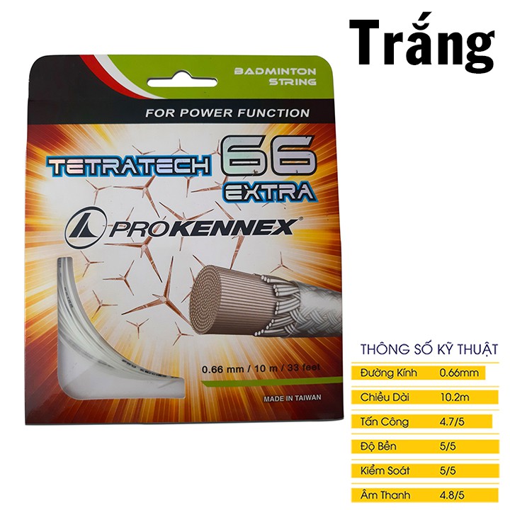 Dây đan vợt cầu lông Prokennex TETRATECH 66 [FreeShip] [Ảnh thật] [Chính hãng]