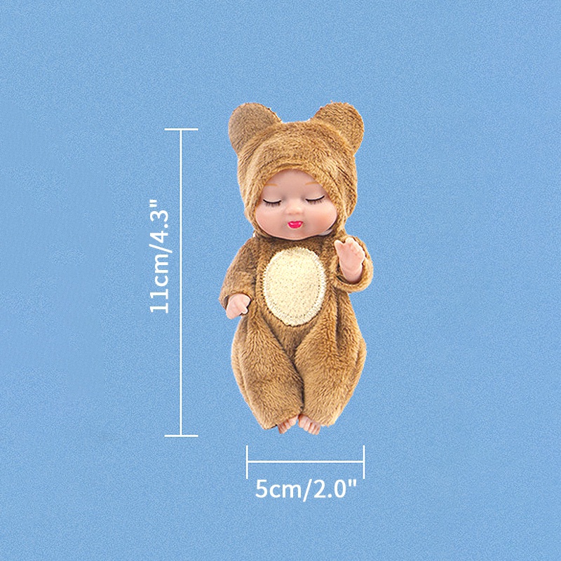 Búp bê bằng vải nhung 11*5cm dùng trang trí không gian