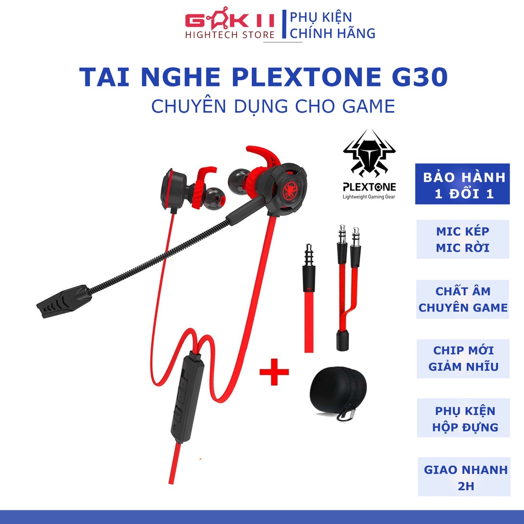 [Mã ELHACE giảm 4% đơn 300K] Tai Nghe Gaming Plextone G30 - Siêu phẩm Gaming - Super Bass - Mic Kép