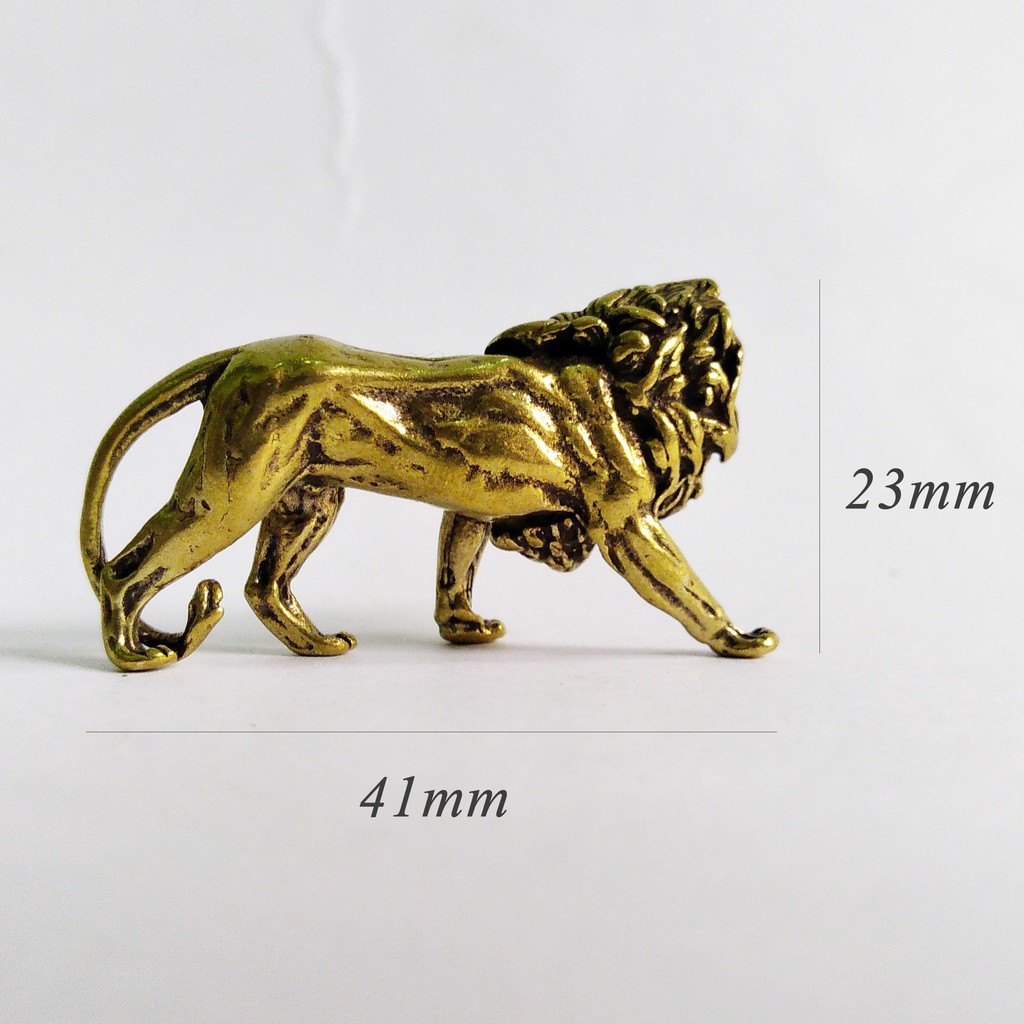 Sư tử mini bằng đồng giá rẻ làm phụ kiện tiểu cảnh, phụ kiện bàn trà, trang trí bonsai, làm móc khóa | BigBuy360 - bigbuy360.vn