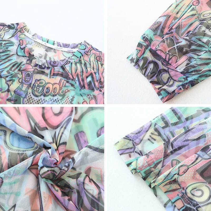 Áo voan BH họa tiết hoa tay dài phong cách Hàn Quốc thời trang nữ