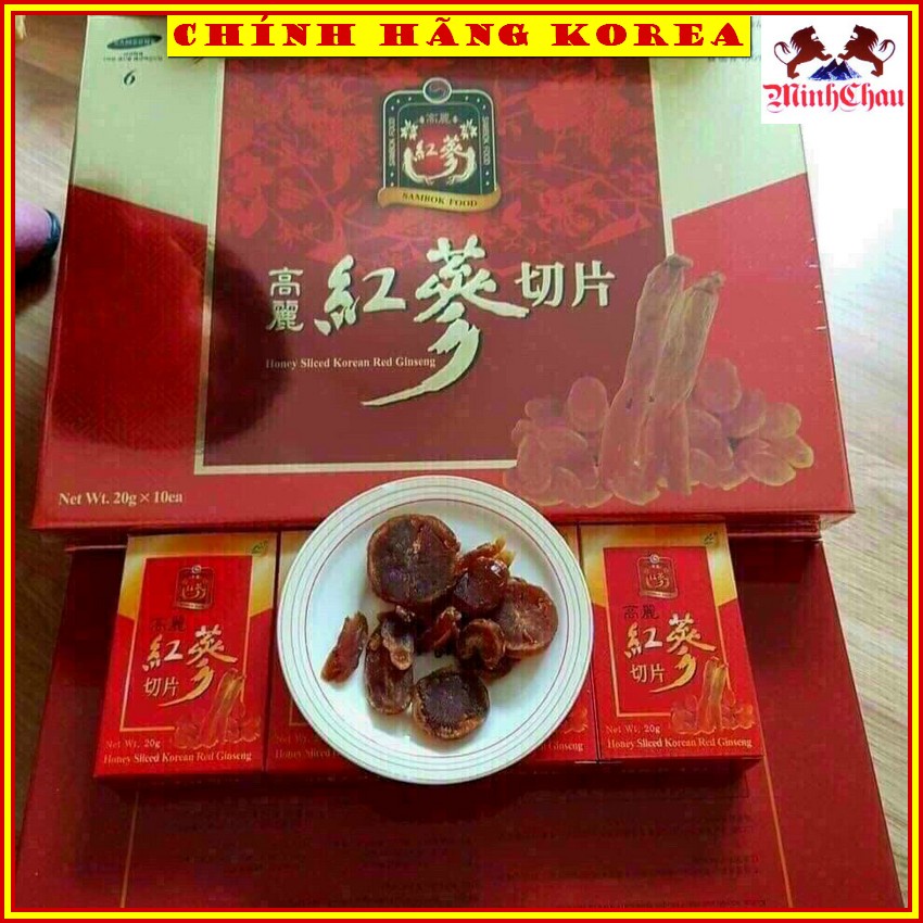 Hồng Sâm Lát Mật Ong Sambok 200gr Hàn Quốc, minhchau