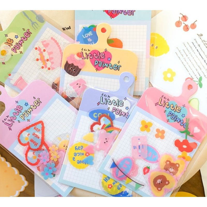 Set sticker cute Little Painter
