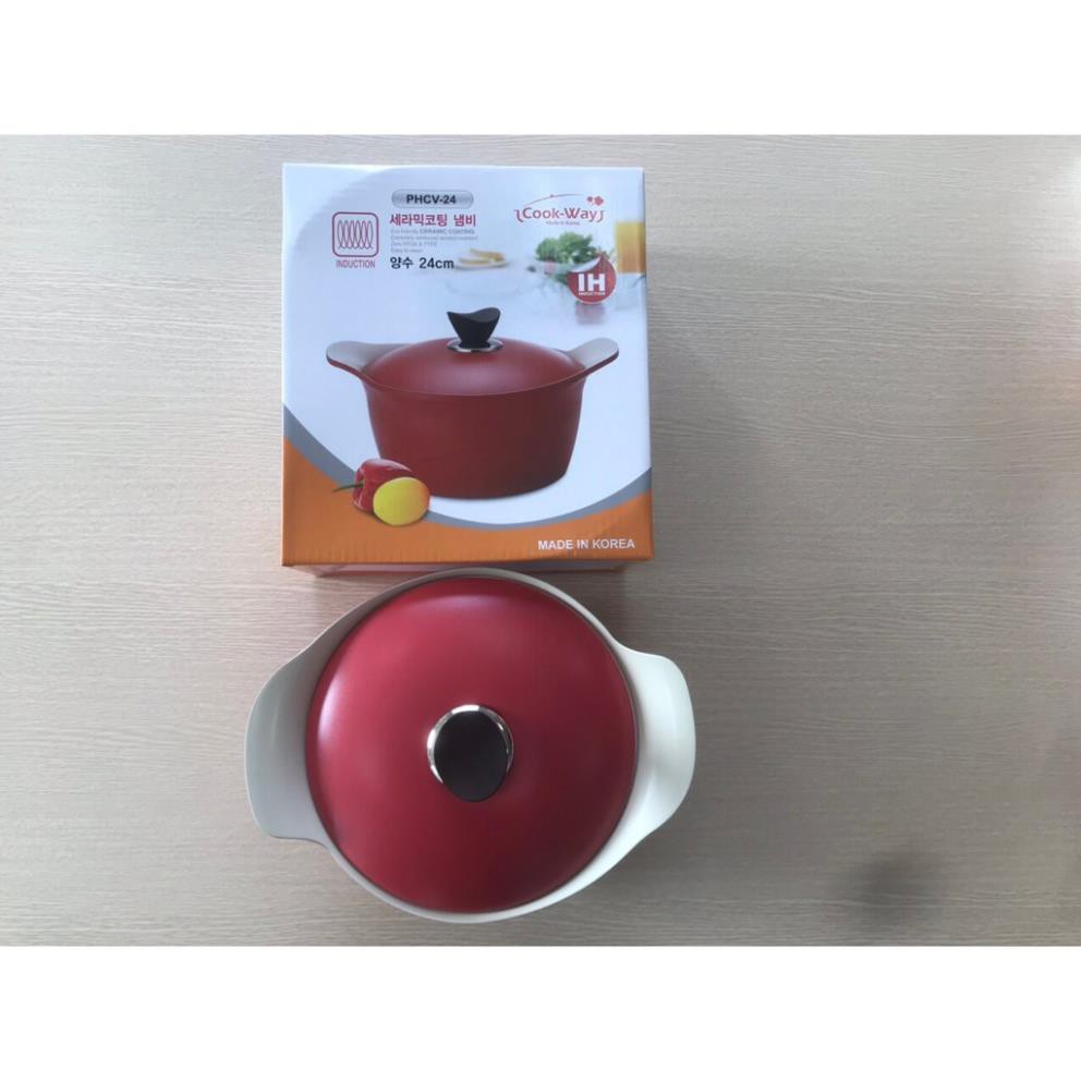 Bộ nồi ceramic chống dính đáy từ COOKWAY Hàn Quốc siêu bền