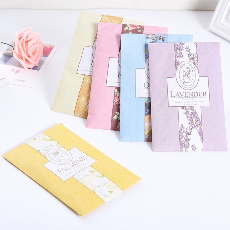 Túi Thơm Phòng Thảo Mộc Thiên Nhiên Để Tủ Quần Áo Có Móc Treo