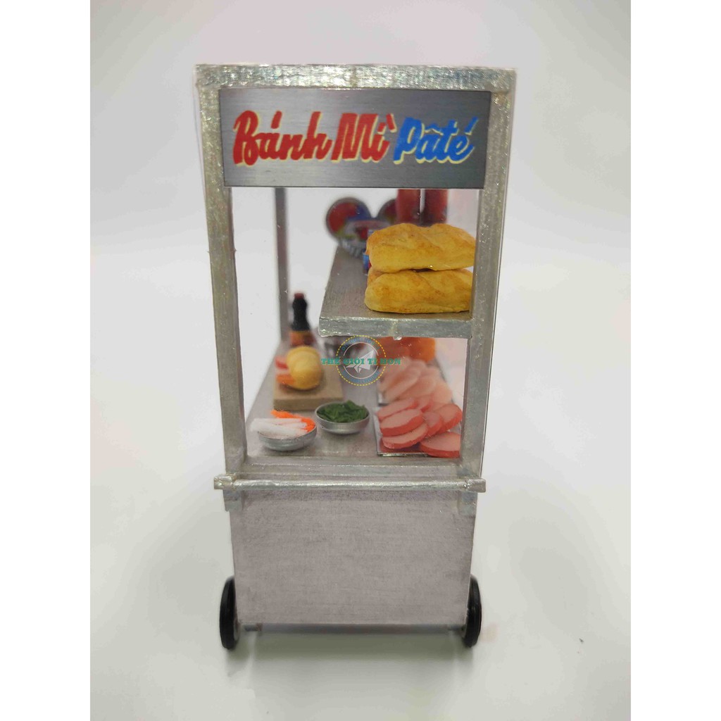 Mô Hình Xe Hàng Rong Sài Gòn Thu Nhỏ Tự Ráp - Xe Bánh Mì Việt Nam - HR13