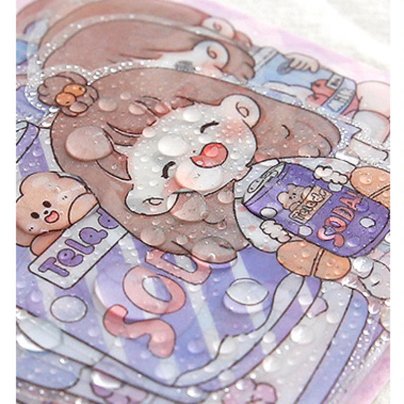 ⭐ iLado ⭐【8PCS】 sticker telado PET Không Thấm Nước Nhãn Hình Dán Cute Sticker Dễ Thương Sticker Trang Trí Sổ Hình Dán Sticker Tập Vở Trang Trí Sổ Dán Sổ Lưu Trữ Sticker Hiểm Bộ Sticker Nhãn Dán Sổ Chiết Lưu Trữ