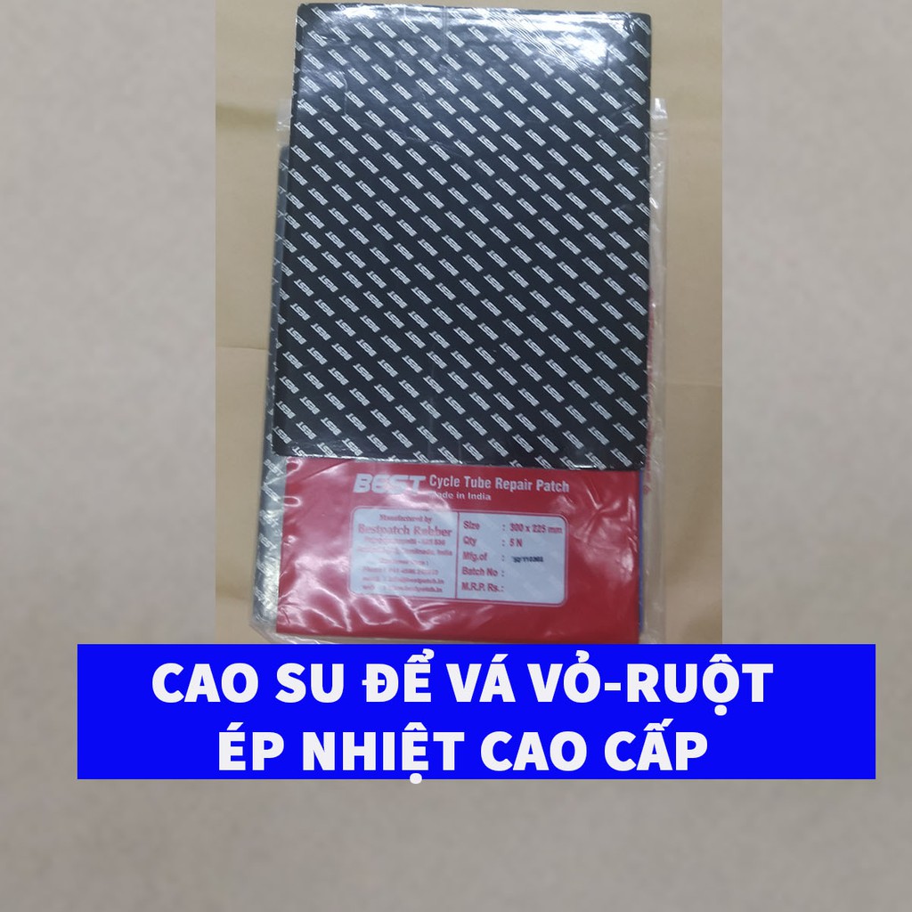 1 Miếng Keo Vá Ép Nhiệt 30x23cm Vá Vỏ – Ruột Xe Hơi Xe Máy Ô Tô Hàng Cao Cấp Made INDIA