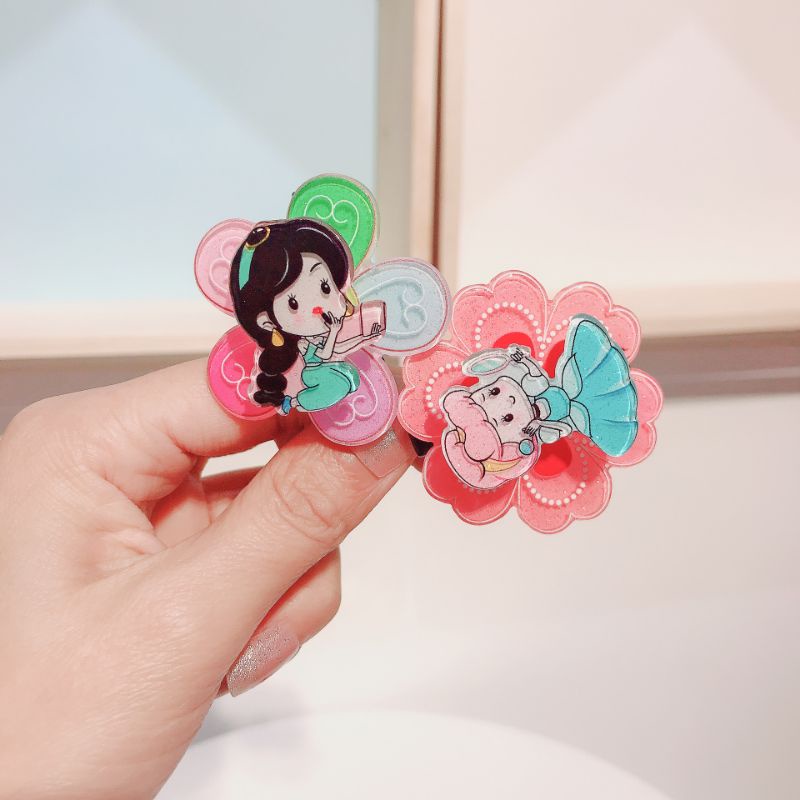 Kẹp tóc hình công chúa xoay tròn nhiều mẫu cho bé