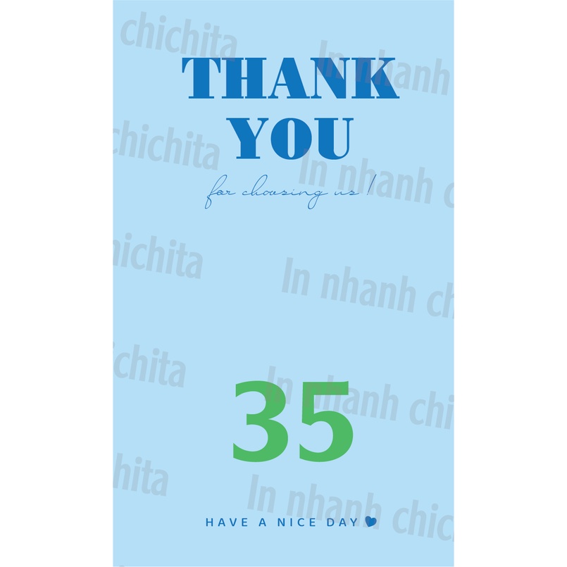 Tem Decal Dán Hộp Carton, Tem Thank You Dán Niêm Phong Hộp cod hàng có sẵn đẹp 11x6,5 cm 1-15