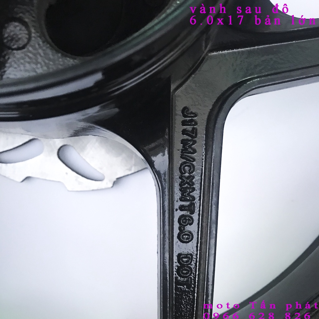 vành bản lớn 6.0x17 độ xe moto, vành to độ xe pkl moto tấn phát