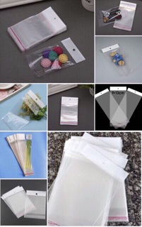 50 túi OPP size nhỏ dán miệng có màng ngọc treo phụ kiện