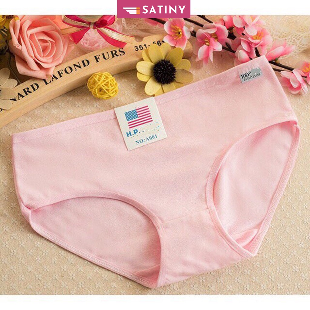 Quần lót nữ cotton kháng khuẩn cao cấp, Quần lót nữ trơn Pulo siêu thấm hút mồ hôi Xuất Mỹ QL10