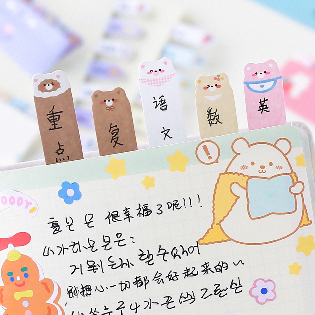 Phim hoạt hình dễ thương 15 tờ Ghi chú dính Ghi chú Ghi nhớ Dấu trang Chỉ mục Ghi chú dính Ghi chú Kiểu dáng dễ thương Nhãn