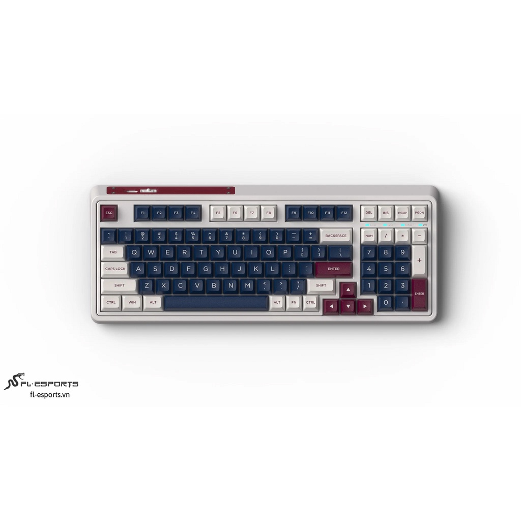 Bàn phím cơ không dây FL-Esports CMK98 SAM Metal Heart 3 Mode - Hàng chính hãng