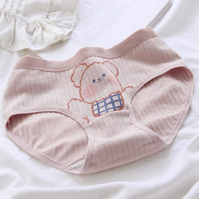 Quần Lót Nữ Cotton Hoạ Tiết Gấu Tim Hồng Xinh Xắn Dễ Thương Chíp Nữ Cotton Cao Cấp Mainia Shop