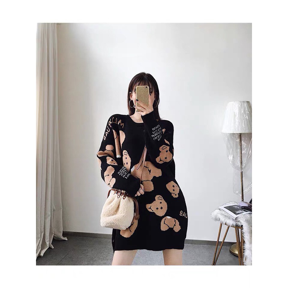 Áo hình gấu dáng dấu quần max xinh