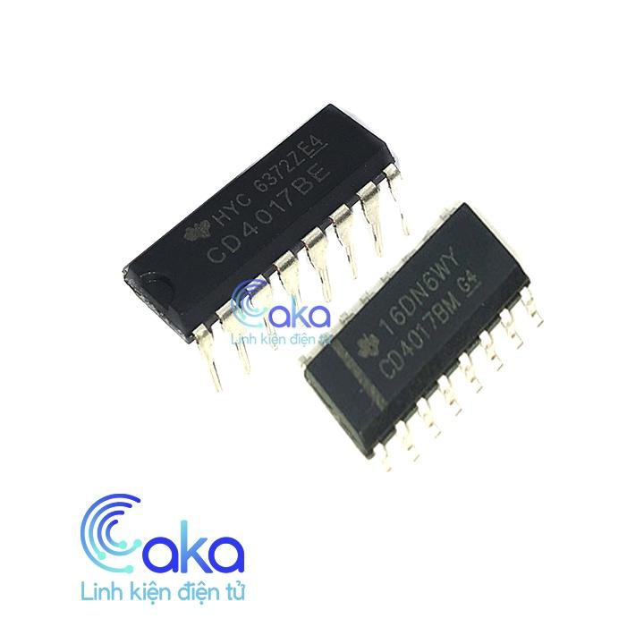 2 IC CD4017 IC đếm thập phân DIP 16