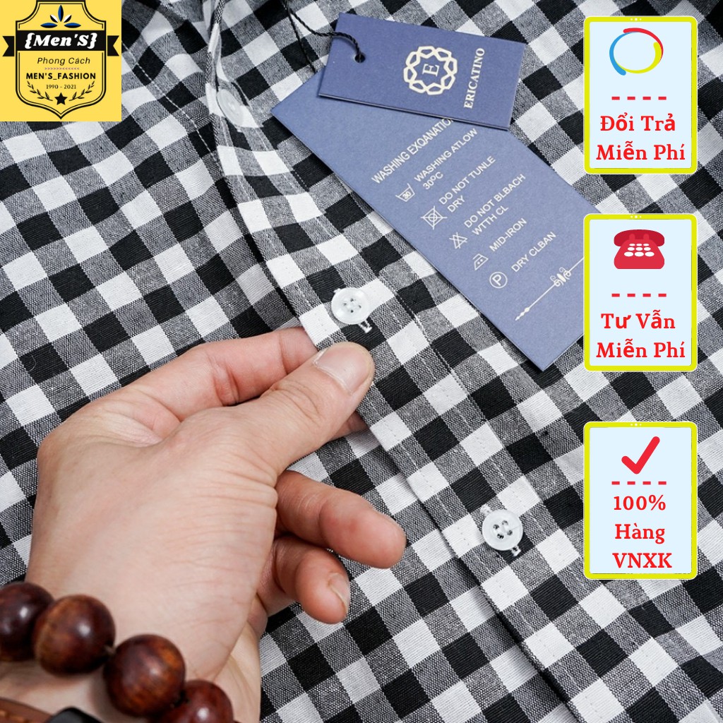 Áo sơ mi nam, áo sơ mi nam Hàn Quốc kẻ karo, kiểu dáng đẹp, trẻ trung năng động. | BigBuy360 - bigbuy360.vn