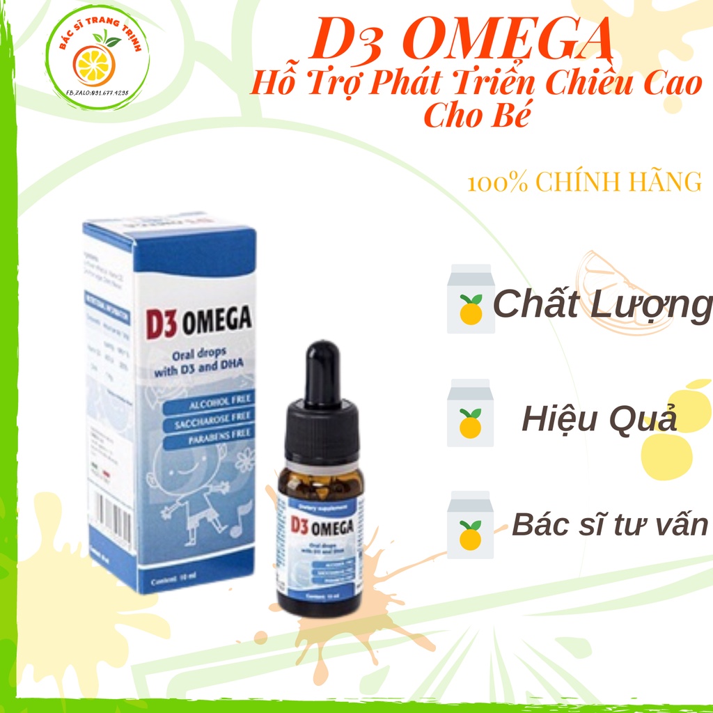 D3 OMEGA BỔ XUNG D3, DHA HỖ TRỢ PHÁT TRIỂN CHIỀU CAO CHO BÉ 10ML | NHẬP KHẨU CHÍNH HÃNG ITALIA