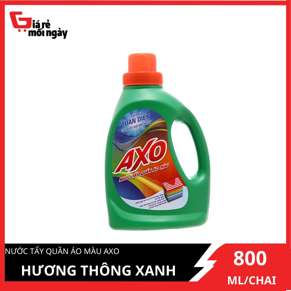 Combo 2 Nước Tẩy Quần Áo Axo Hương Thông Xanh 800ml