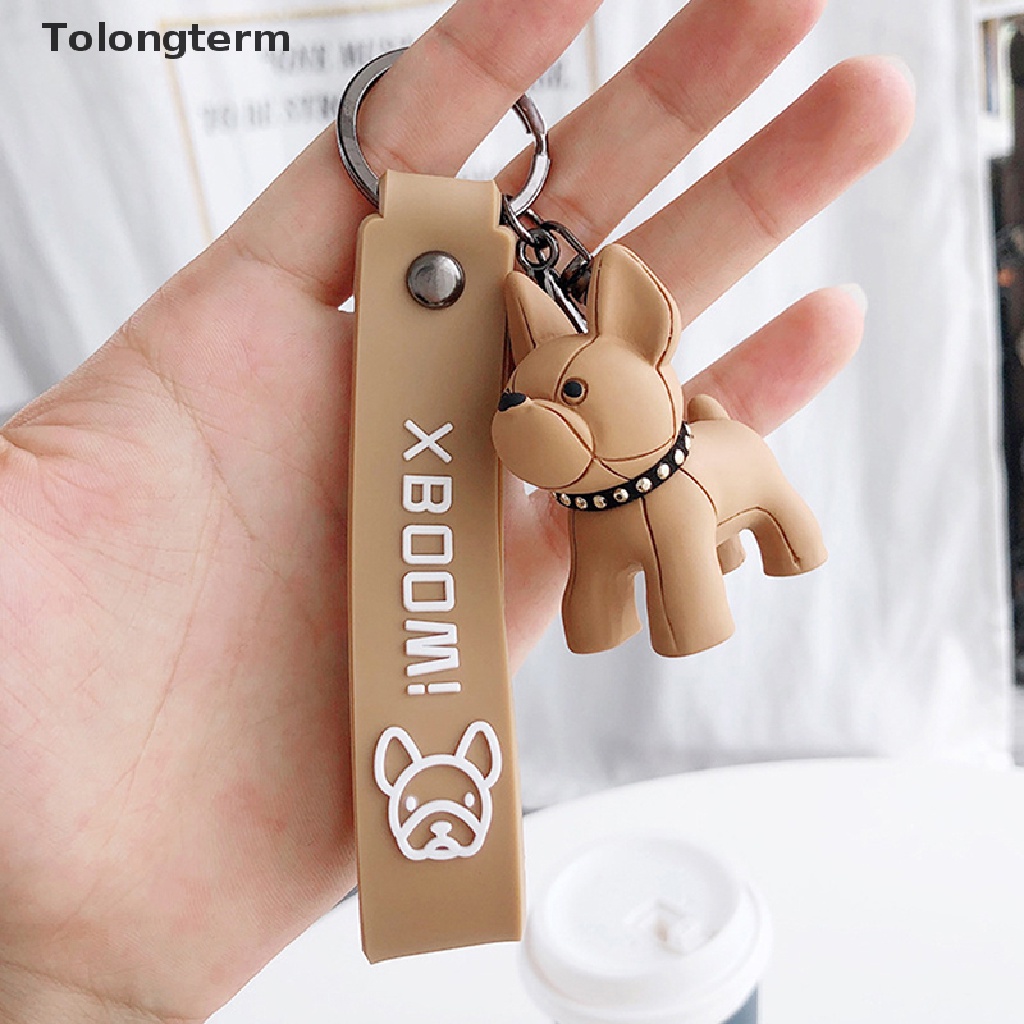 Móc Khóa Da Hình Chú Chó Bull Phong Cách Punk Pháp Thời Trang Cho Nam / Nữ