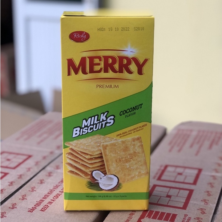 Bánh Quy Sữa Dừa Merry Richy Giòn Thơm