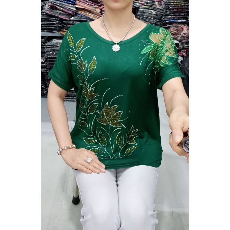 Áo trung niên cho me size 50-80kg. vải thun cotton bao đẹp