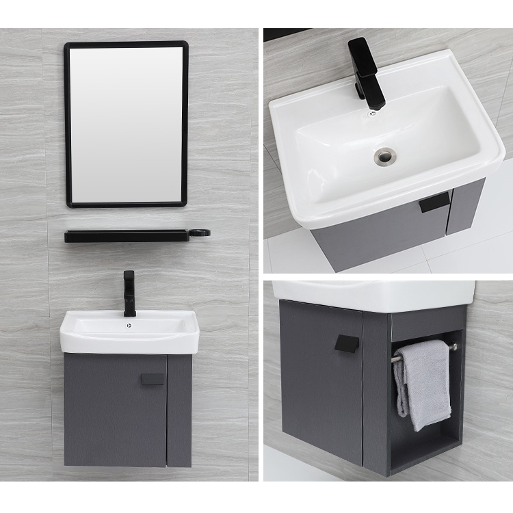 BỘ COMBO 4 MÓN TỦ LAVABO + GƯƠNG + KỆ KIẾNG