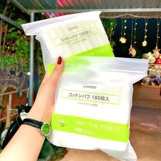 (CHÍNH HÃNG) Bông Tẩy Trang MINISO Nhật Bản Gói 180 Miếng