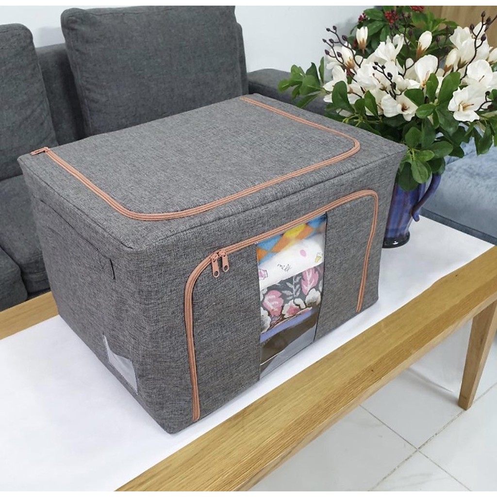 Thùng đựng chăn vải canvas khung thép siêu bền phong cách Bắc Âu 600D