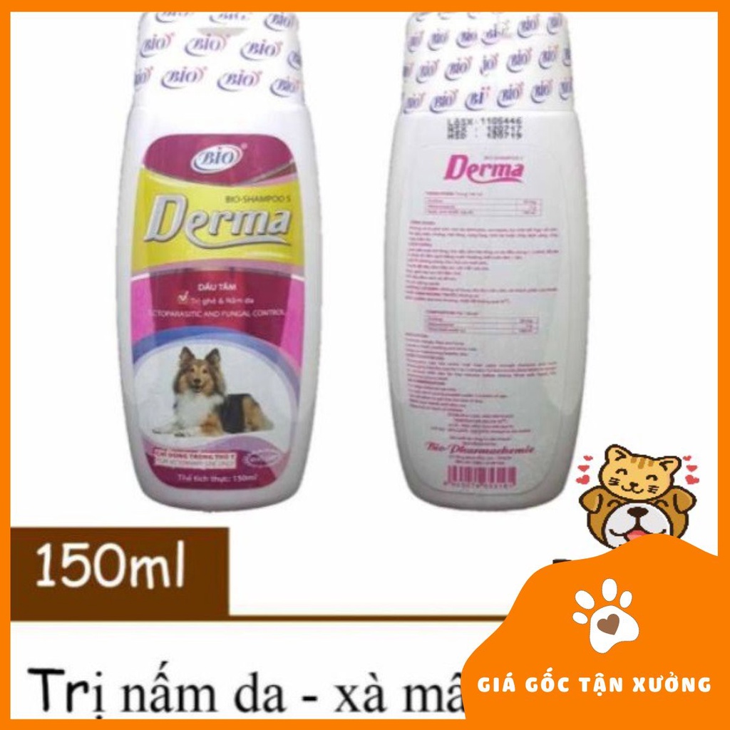 Sữa Tắm Bio Derma 150ml Cải Thiện Ghẻ, Nấm Da Cho Chó Mèo