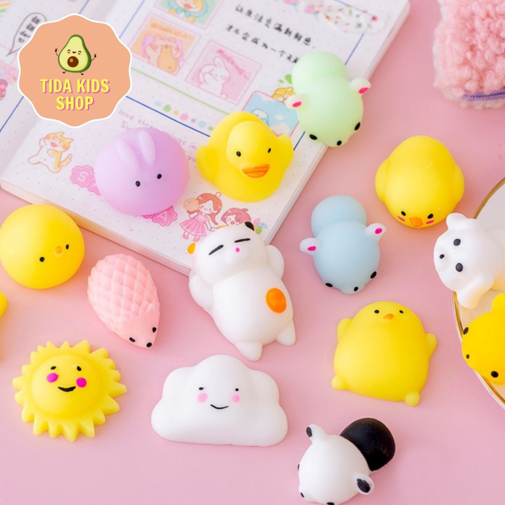 Thú Mochi Xả Stress, Đồ Chơi Thú Mochi Squishy Cute Dễ Thương Xua Tan Mệt Mỏi - Văn Phòng Phẩm TiDa Kids Shop Giá Rẻ