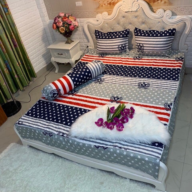 Sét chăn ga gối phủ cờ mỹ 1,8m