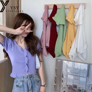 Áo kiểu Ulzzang cổ V nhiều màu
