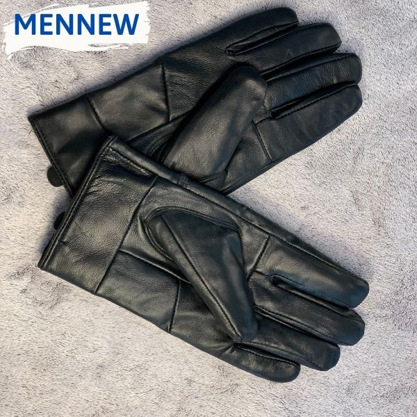 Găng Tay Da Nam Cao Cấp Giữ Ấm Mùa Đông Bao Tay Da Thật Cảm Ứng Chống Nước Chống Rét Hà Nội Đi Xe Máy DTR.MenNew