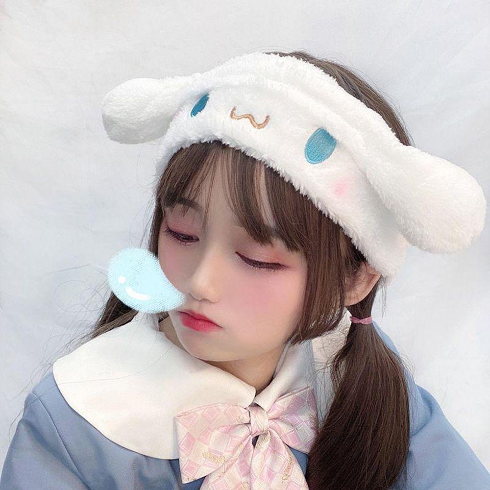 Băng Đô Cài Tóc Vải Bông Hình Cinnamoroll Thời Trang Hàn Quốc Cho Bé Gái