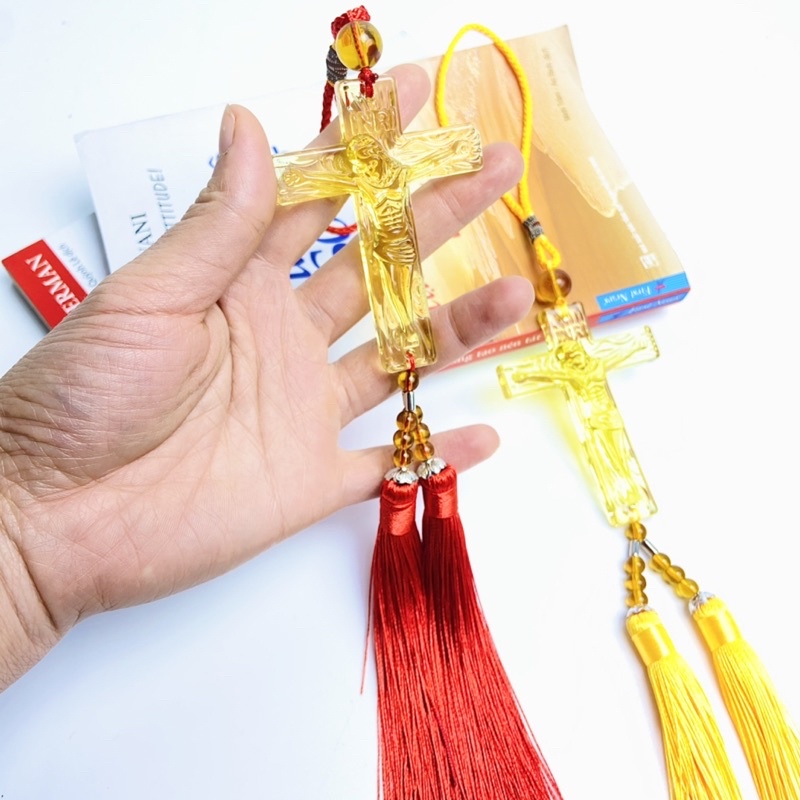 🍁𝐅𝐑𝐄𝐄𝐒𝐇𝐈𝐏🍁 Dây Treo Ô Tô Thánh Giá Chúa Giê Su - Khánh Treo Xe Ô Tô Thánh Giá Chúa Giê Su