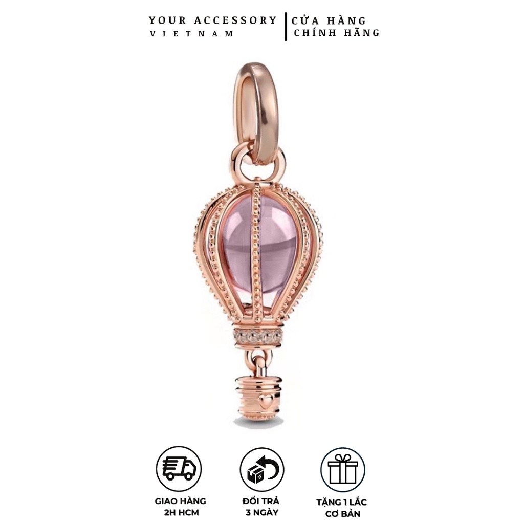 Hạt charm đính đá kiểu Pandora cao cấp YAC01
