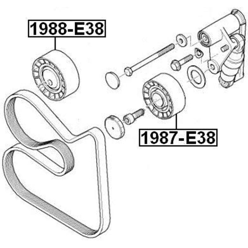 Ròng Rọc Căng Đai Cho Xe Bmw E34 E36 E39 E46 E53 X5 E60 E83
