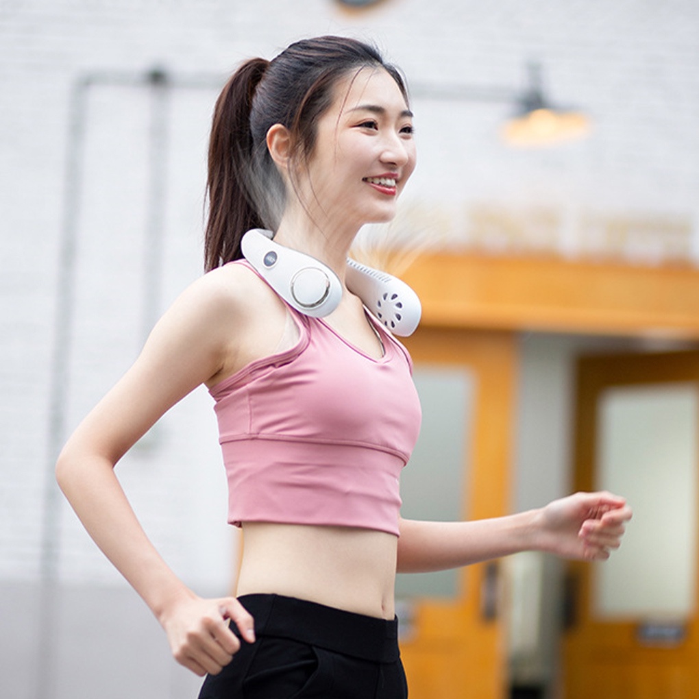 [spl3000]Mini Portable Summer *[Neck Hanging] *Fan [USB Rechargeable] Sweat-proof *Cold 360℃![360 Degrees] *[Air