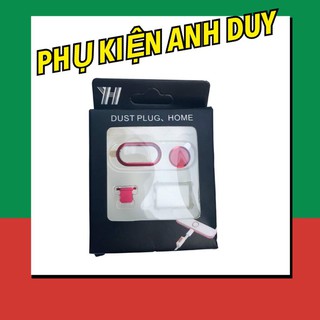 Iphone x/ xs max / xs bộ viền nhôm bảo vệ camera + nút home + nút chống bụi tai nghe iphone