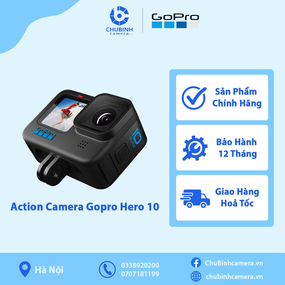 Camera hành trình Gopro Hero 10 Black | Chính hãng FPT