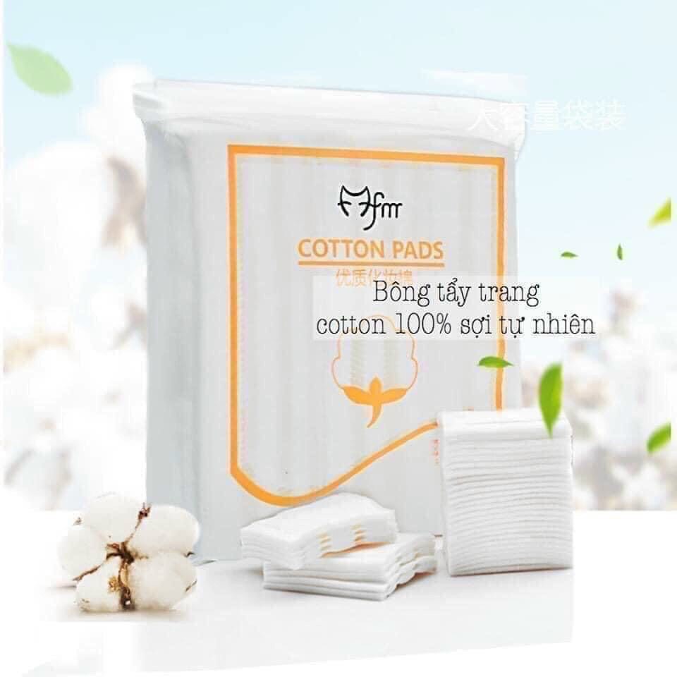 Bông tẩy trang 3 lớp Cotton Pads túi 222 miếng - bông tẩy trang Lameila