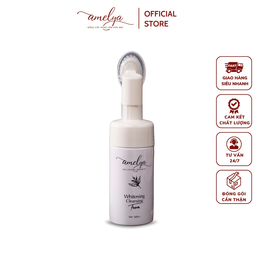 Sữa Rửa Mặt Dịu Nhẹ White Cleaning Foam Tạo Bọt Làm Sạch Mụn, Dưỡng Trắng Da Cao Cấp 100ml - Amelya.Mall