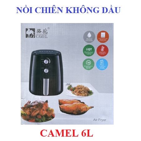 NỒI CHIÊN KHÔNG DẦU CAMEL 6 LÍT THIẾT KẾ ĐẸP CÔNG NGHỆ TIÊN TIẾN RABID AIR