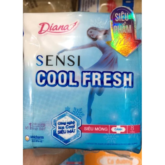 Băng Vệ Sinh Sensi CoolFresh Siêu Mỏng Cánh 8 miếng